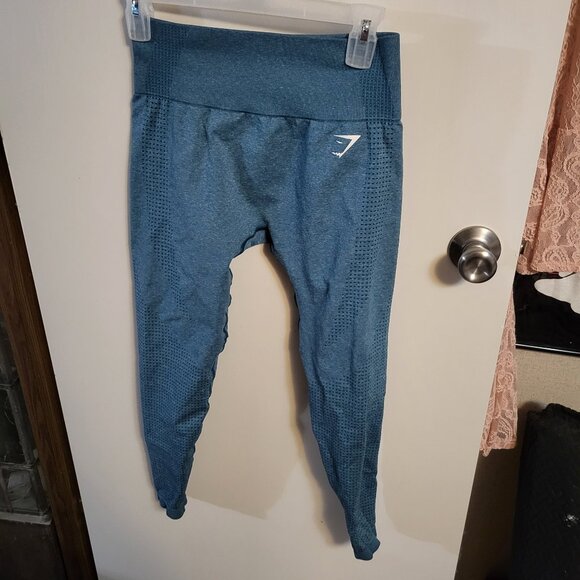 Gymshark Pants - EUC GYMSHARK TEAL MARL LEGGINGS SZ M